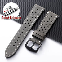 OnePlus Watch Band Quick Release Leather Strap Vintage Brown Wristband