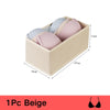 3pcs/1set Underwear Storage Box Foldable Non-woven Storage Box Six-piece Set Underwear Bra Socks Drawer Storage Finishing Box