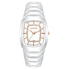 Women's White Ceramic Crystal Bracelet Watch Quartz Gift
