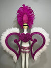 Jewel-Toned Feathered Wings and Headdress Set