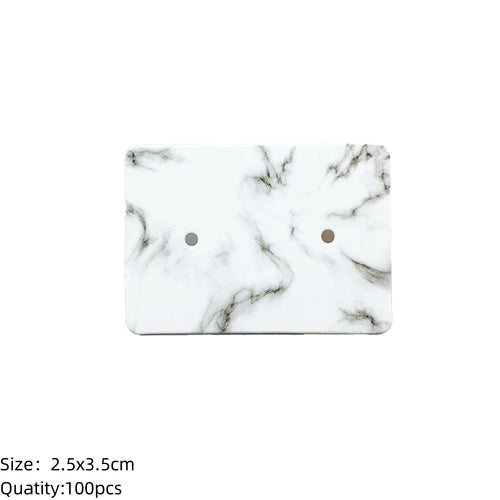 100pcs Cardboard Earring Display Card Paperboard Jewelry Label Hanging for Entrepreneurship Selling Small Businesses Packaging