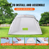 VEVOR Portable Paint Booth Shelter 7.5x5.2x5.2/10x7x6ft Foldable Spray Painting Tent for Furniture Craft Project DIY Hobby Tool EzBuyCo