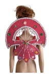 Sequined Butterfly-Style Costume Backpiece with Draped Chain