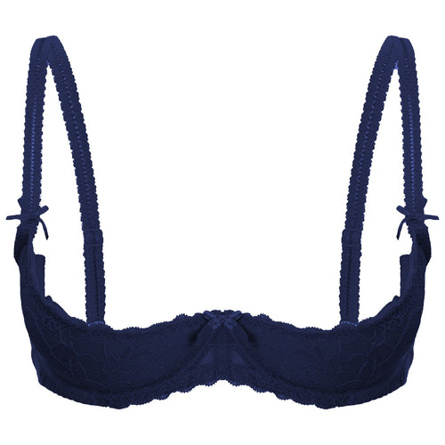 Lace Underwire Half-Cup Push-Up Bra