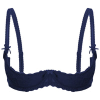 Lace Underwire Half-Cup Push-Up Bra