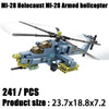 2024 Sluban WW2 Military Russia Air Weapon Mi-24 Helicopters Hind Model Building Blocks Classics Fighter Bricks Plane Toy