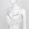 The Stardust Oasis Sirena – Sequined Tassel & Rhinestone Push-Up Belly Dance Bra Top