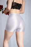 Seamless Oil Glossy High-Stretch Boyshorts Satin Sheer Safety Shorts