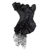 Victorian Ruffle Floral Lace Overbust Corset Bustier Body Shaper Top