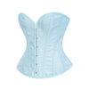 Victorian Floral Jacquard Overbust Corset Front Busk Lace-Up Bustier Top