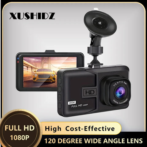 XUSHIDZ NEW 1080P HD Dash Camera Loop Recording Автомобільний DVR Video Recorder Dashcam Night Vision 24h Parking Monitor G-sensor