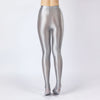 Oil Glossy High-Stretch Satin Pencil Pants & Leopard Print Leggings
