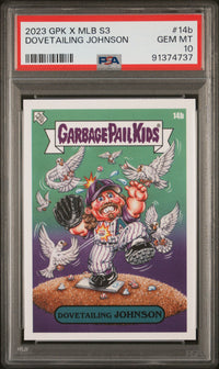 Graded 2023 Topps Garbage Pail Kids Randy Johnson #14B Dovetailing Johnson Baseball Card PSA 10 Gem Mint