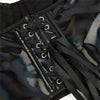 Black Shiny PU Leather Halter Corset Crop Top Push-Up Bustier Gothic Bra