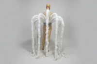 Long Feather Waterfall Backpiece Costume Accessory