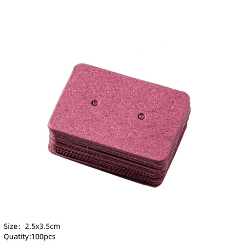 100pcs Cardboard Earring Display Card Paperboard Jewelry Label Hanging for Entrepreneurship Selling Small Businesses Packaging