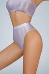 High-Waist Oil Glossy Sheer G-String Thong Satin Smooth Seamless Briefs