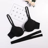 Women Low Cut Push Up Bra Sexy Backless Underwear Deep V Cross Back Bras Female Breathable Intimates Seamless Convertible Bra