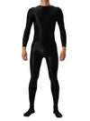 Candy Color Oil Glossy Full-Body Shaping Bodysuit Satin Smooth Leotard