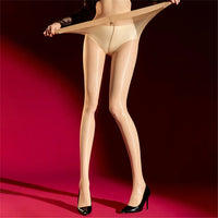 Plus Size Oil Glossy 1D Ultra-Thin Shaping Pantyhose High-Elasticity Tights