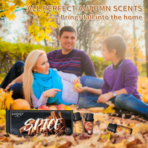 HIQILI Spice Fragrance Oils,TOP 6 Gift Set, 100% Pure Perfume Oil for Aromatherapy | Car Diffusion,Candle Making，Hair Care，DIY