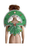 Sequined Butterfly-Style Costume Backpiece with Draped Chain