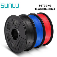 SUNLU PETG 3D Filament 1KG 3 Rolls 1.75mm +/-0.02MM 3D Printing Filament Neatly Wound Filament Vacuum Packing Fast Shipping EzBuyCo