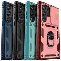 For Samsung Galaxy S24/S24+/S24 Ultra 5G Phone Case Hybrid Ring Kickstand Card Slot Camera Protection Hard Shockproof Cover