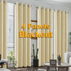 4PCS Blackout Curtains, Heat-Insulated Grommet Curtains For Bedroom Darkening, Noise Reduction Curtains For Living Room