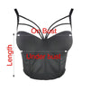 Black Mesh Bustier Corset Crop Top Crystal Embroidered Nightclub Bralette