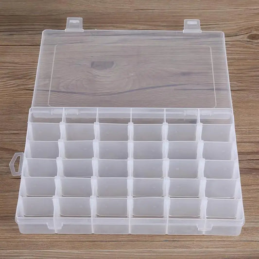 Adjustable 3-36 Grids Compartment Plastic Storage Box Jewelry Earring Bead Screw Holder Case Display Organizer Container