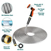 100/50/25FT Stainless Steel Garden Water Hose Mutifunctional Household Car Washing Yard Water Sprayer Pipe Tube Nozzle Sprinkle