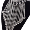 Rhinestone Tassel Fringe Necklace