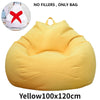 Lazy Sofa Cover Comfortable Large Bean Bag Cover without Filler for Home Bedroom Adults Kids Soft Tatami Chairs Covers Beanbags