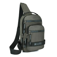 Lightweight nylon chest bag for men, large capacity shoulder backpack, urban casual style, perfect for travel.