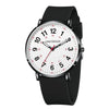 Women's Pink Silicone Watch Large Dial Rose Gold Minimal