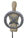 Rhinestone-Embellished Feather Backpiece Frame with Harness