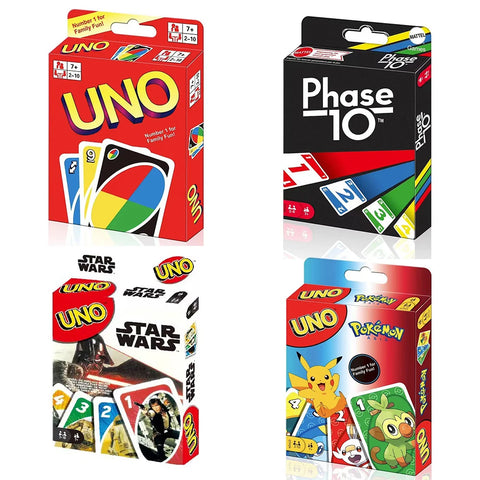 UNO FLIP! Pokemon Board Game Anime Cartoon Phase 10 Pikachu Pattern Family Funny Entertainment Uno Cards Games Christmas Gifts