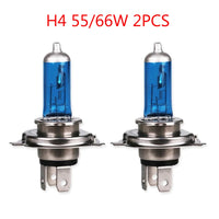 FISHBERG 2pcs Car Halogen Xenon Light Bulb High Low Beam H4 12V 60/55W P43T 9003 Super Xenon White 6000K Headlight Lamp
