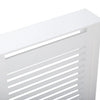 Wood Radiator Cover Cabinet White Horizontal Slat Heater Covers Modern Tall Radiator Shelf