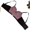 Colored Rhinestone Longline Costume Bra