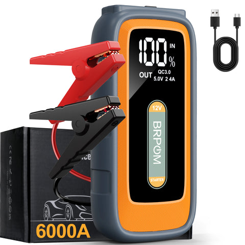 Car 6000A Portable 12V Jump Starter Power Bank 12V Auto Battery Charger Booster Starting Device