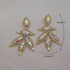 AB Gold Rhinestone Crystal Necklace & Earring Set