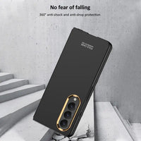 Luxury Case For Samsung GalaxyZ Fold 4 Cover Solid Color Fold4 Hard PC Case For Samsung Z Fold 4 Shock-proof Case