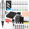 Complete Tattoo Machine Pen Kit Wireless Mini Power Supply Battery Tattoo Set 20PCS Cartridge Needles Rotary Machine Pen Kit