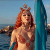 Red Rhinestone Body Chain & Headpiece
