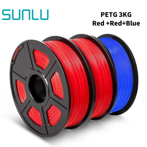 SUNLU PETG 3D Filament 1KG 3 Rolls 1.75mm +/-0.02MM 3D Printing Filament Neatly Wound Filament Vacuum Packing Fast Shipping EzBuyCo