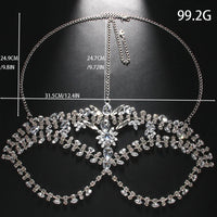 Exaggerated Rhinestone Masquerade Jewelry Face Mask