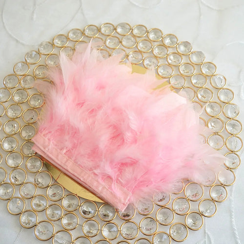 Multicolor Turkey Feather Trim Fringe Fluffy Ribbon