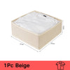 3pcs/1set Underwear Storage Box Foldable Non-woven Storage Box Six-piece Set Underwear Bra Socks Drawer Storage Finishing Box